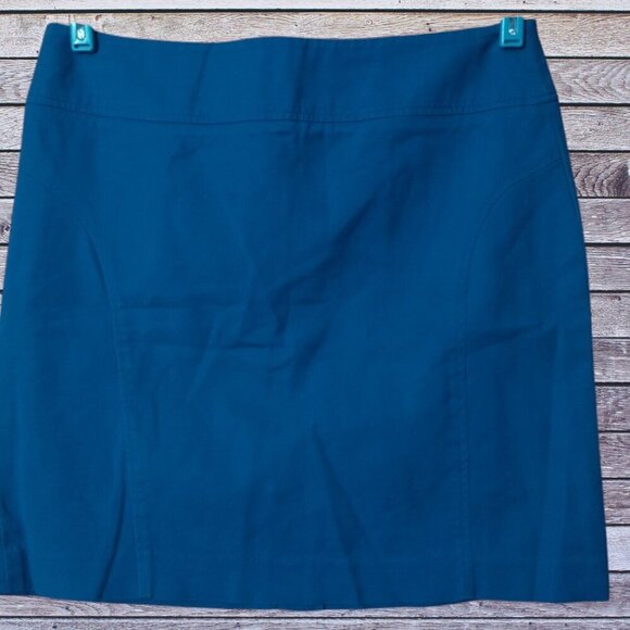 Valerie Bertinelli Women's Size 10 Blue Pencil Skirt Zip Back Classic Office - Picture 1 of 4